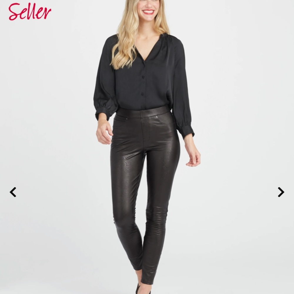 Spanx Leather Like Skinny Pants, NWT, SP